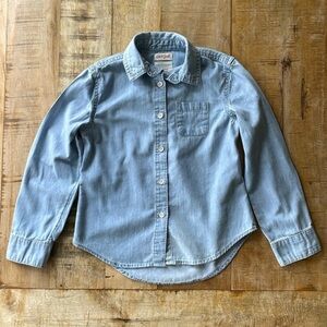 Cat & Jack girls chambray top S(6/7)